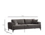 Atelier Del Sofa Sofá 3 Plazas Astana - Antracita